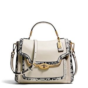 Coach Madison Two Tone Python Handbag